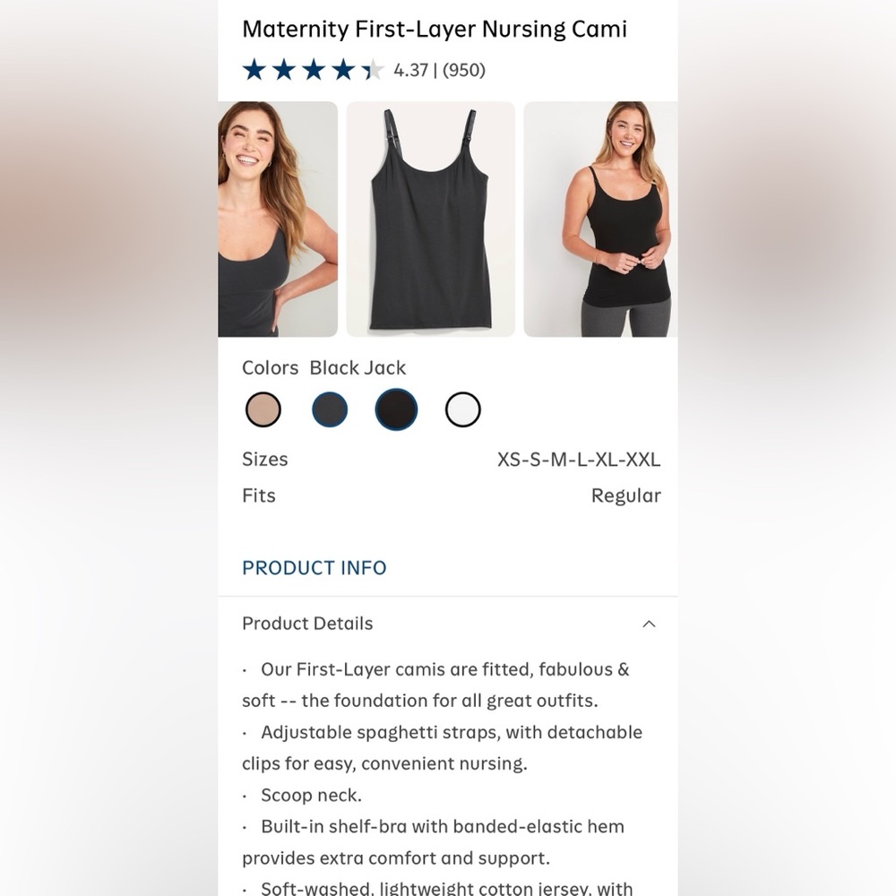 Maternity Old Navy First-Layer Nursing Cami